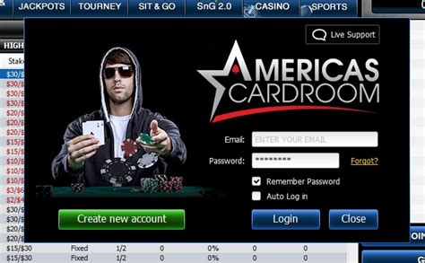 Americas Cardroom Casino Login