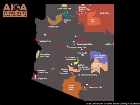 Arizona Indian Casino Mapa