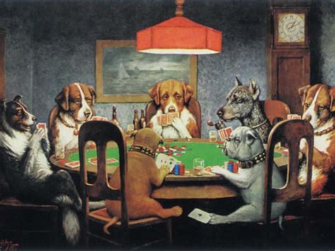 Autor De La Pintura Perros Jugando Al Poker