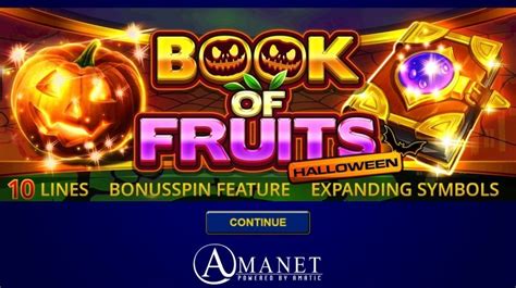 Book Of Fruits Halloween Pokerstars
