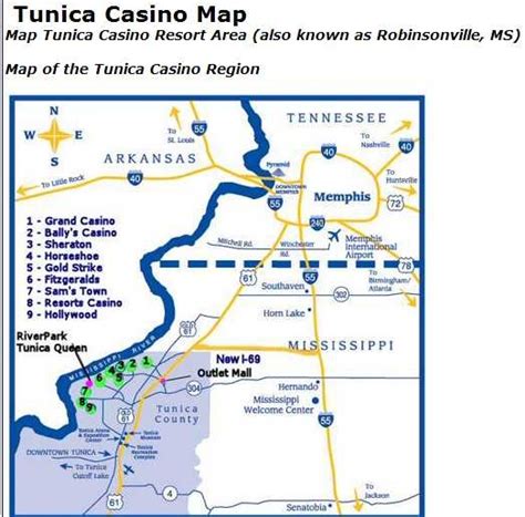 Casino Resorts Tunica Mapa