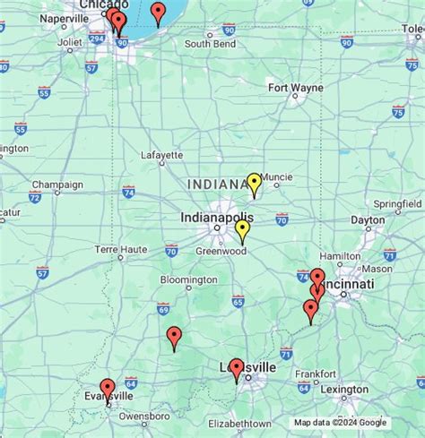 Casinos Em Indiana Mapa