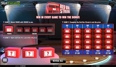 Deal Or No Deal Red Box Streak Slot Gratis