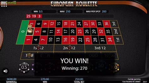 European Roulette Getta Gaming Slot - Play Online