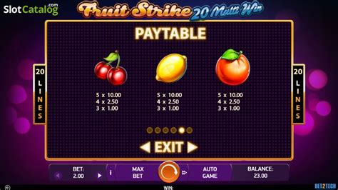 Fruit Strike 20 Multi Win Netbet