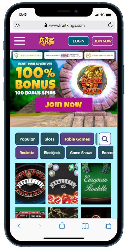 Fruitkings Casino Mobile