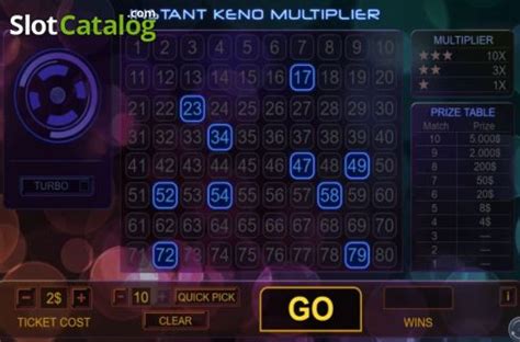 Instant Keno Multiplier Slot Gratis