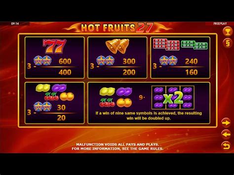 Jogue Hot Fruits 27 Online
