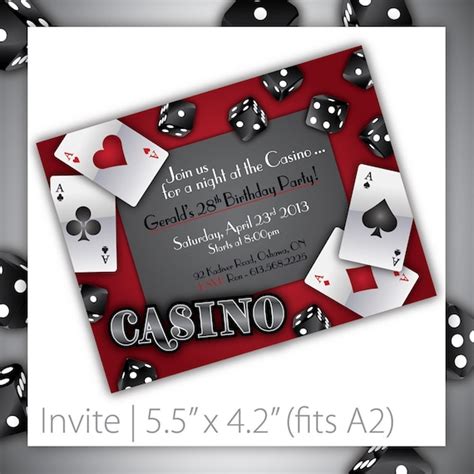 Livre Printable Party Casino Convites