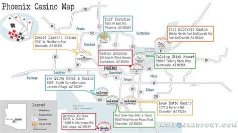 Mapa De Casino Resorts Em Arizona