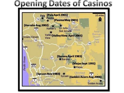 Mapa De Cassinos Indigenas San Diego