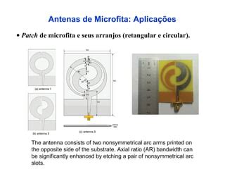 Microstrip Anel Anular Slot De Antenas Para Aplicacoes Moveis