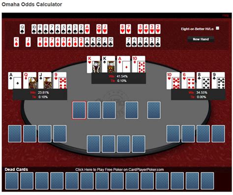 Omaha Poker Calculadora Online