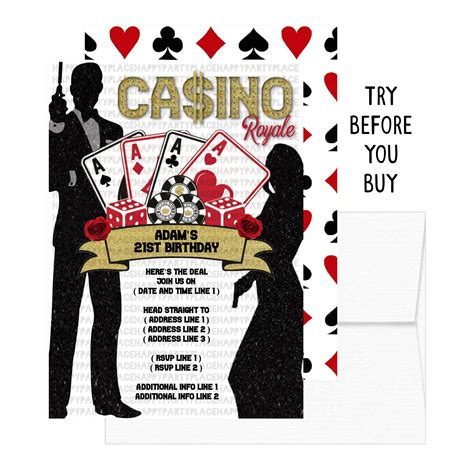 Personalizado Party Casino Convites