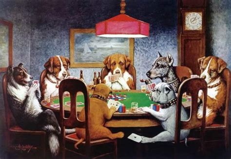 Pintura De Perros Jugando Al Poker