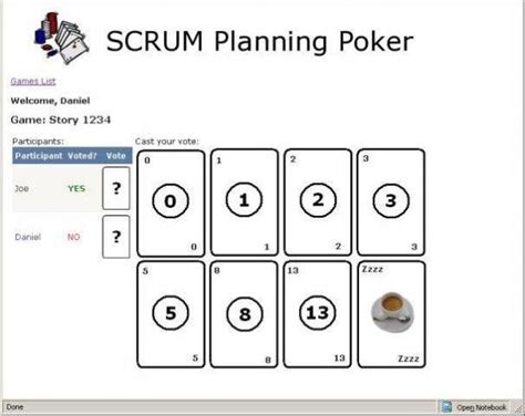 Planning Poker Scrum Alliance