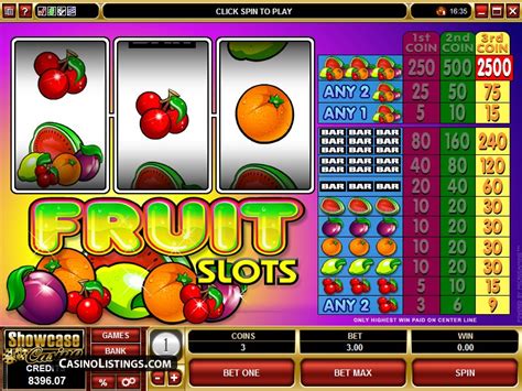 Play Fruit Machine Mega Bonus Slot