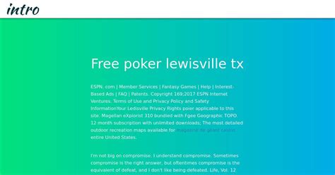 Poker Gratis Lewisville Tx