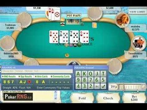 Pokerrng 6 0 Software De Poker Download