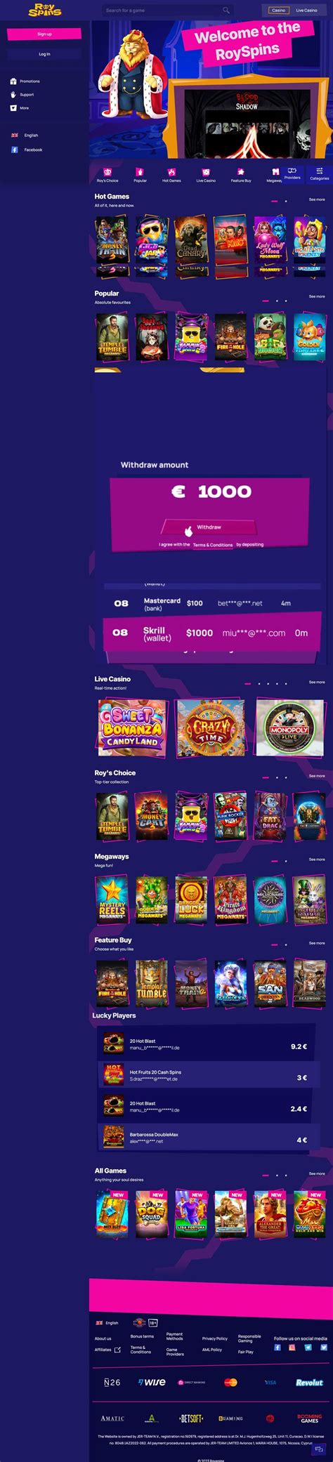 Royspins Casino Apk