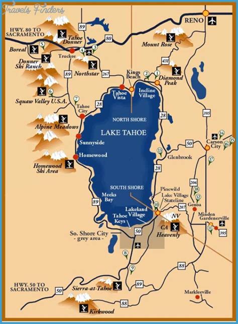South Lake Tahoe Casino Mapa