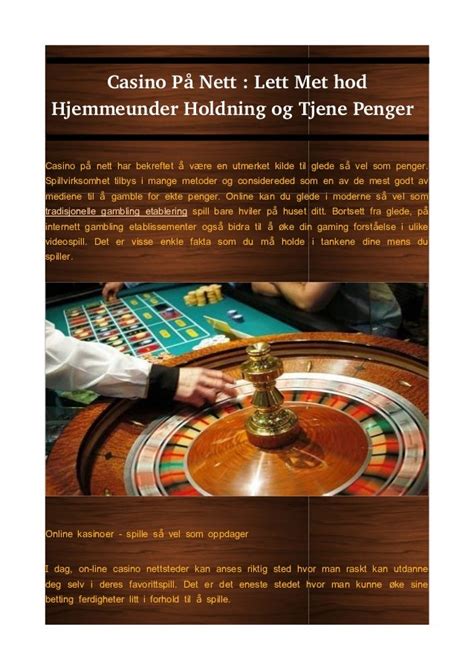 Tjene Penger Casino