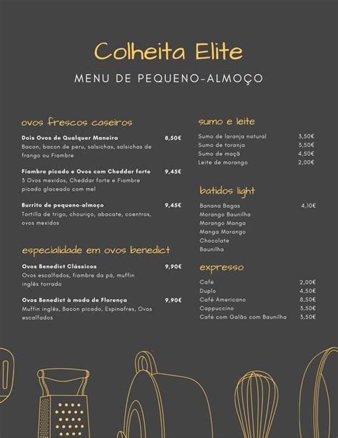 Urso Preto Casino Menu De Pequeno Almoco